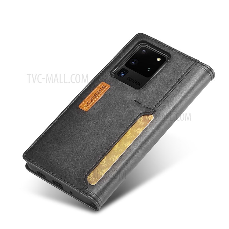 LC.IMEEKE Retro Style LC-001 Series Leather Stand Case for Samsung Galaxy S20 Ultra - Black-7