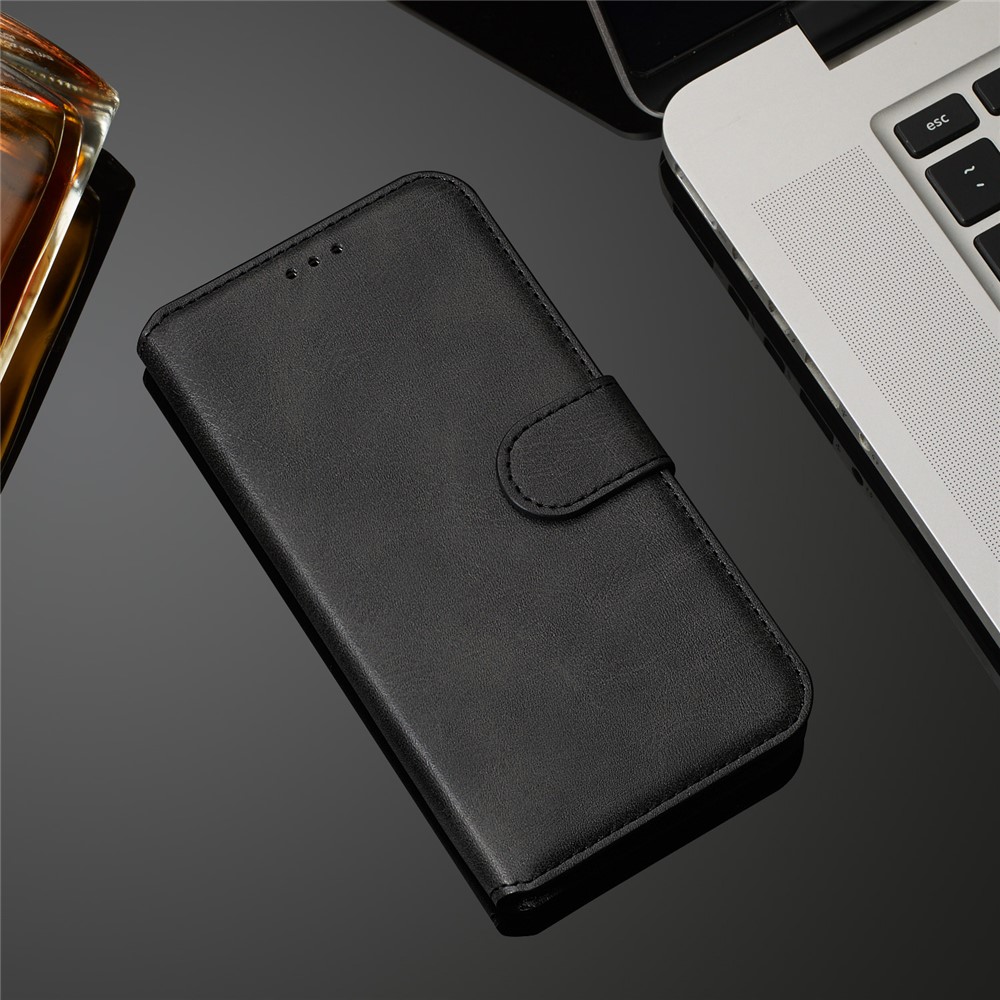 Con Estuche de Cuero Flip de Billetera Para Samsung Galaxy A21 - Negro