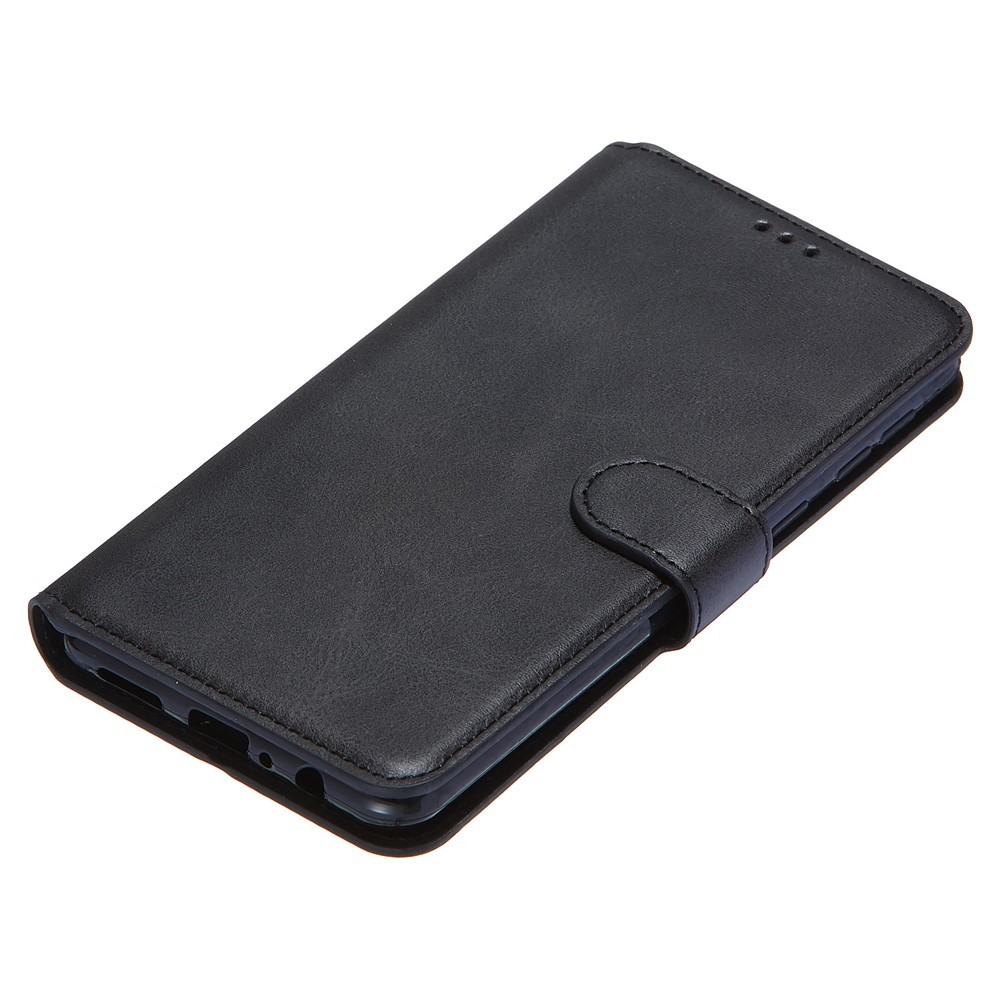 Com Carteira Capa de Couro Flip Para Samsung Galaxy A21 - Preto-7