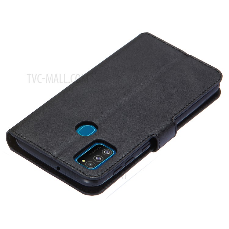 Classic Style Wallet Leather Stand Case for Samsung Galaxy M30s - Black-8