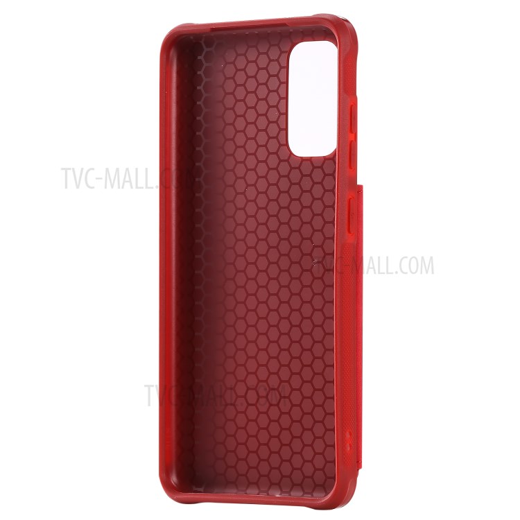 With Mirror Drop-proof Phone Case for Samsung Galaxy S20 - Red-10