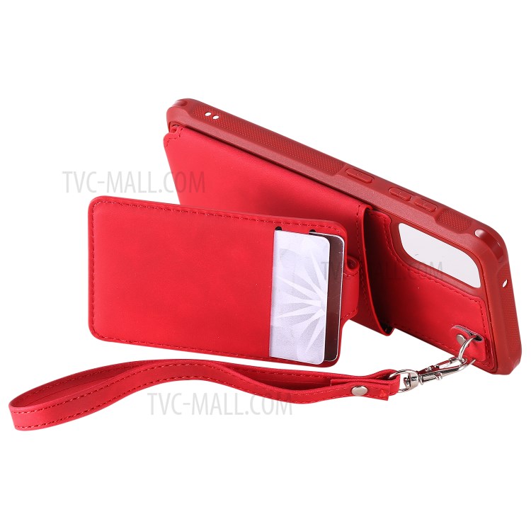 With Mirror Drop-proof Phone Case for Samsung Galaxy S20 - Red-11