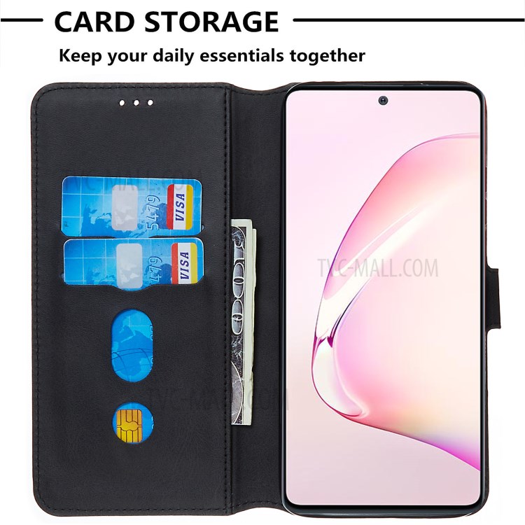 Wallet Leather Stand Case for Samsung Galaxy A81/Note 10 Lite/M60s - Black-9