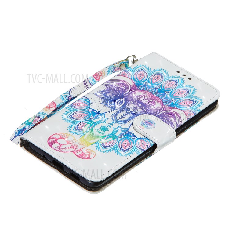 Light Spot Decor Patterned Leather Wallet Stand Case for Samsung Galaxy S20 Plus - Abstract Animal-6