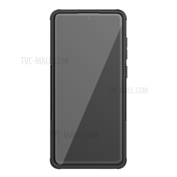 Cool Tyre PC + TPU Hybrid Kickstand Phone Cover for Samsung Galaxy A81/Note 10 Lite - Black-4