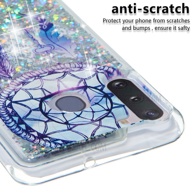 Pattern Printing Glitter Powder Quicksand Soft TPU Case for Samsung Galaxy A21 - Dream Catcher-5