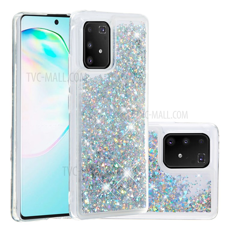 Glitter Powder Quicksand TPU Phone Case for Samsung Galaxy A91/S10 Lite/M80S - Silver-1