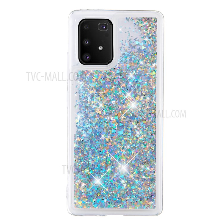 Glitter Powder Quicksand TPU Phone Case for Samsung Galaxy A91/S10 Lite/M80S - Silver-2