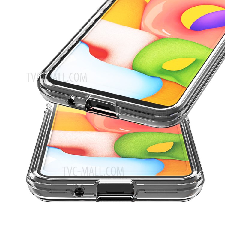 Transparent PC + TPU Detachable 2-in-1 Phone Cover for Samsung Galaxy A01-4