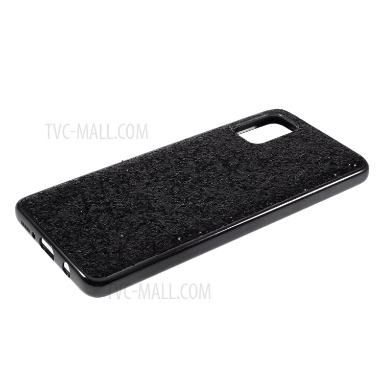 Shiny Glitter Powder Electroplating TPU + PC Cell Phone Case for Samsung Galaxy A51 - Black-5