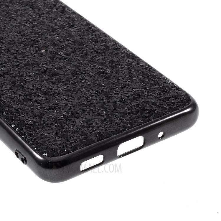 Shiny Glitter Powder Electroplating TPU + PC Cell Phone Case for Samsung Galaxy S20 Ultra - Black-6