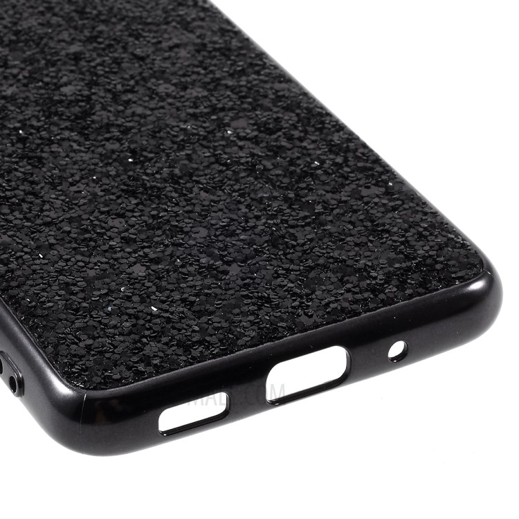 Shiny Glitter Powder Electroplating TPU + PC Cell Phone Case for Samsung Galaxy S20 - Black-6