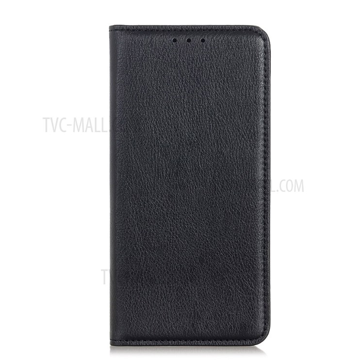 Auto-absorbed Litchi Texture Split Leather Protective Phone Case for  Samsung Galaxy A70e - Black-4