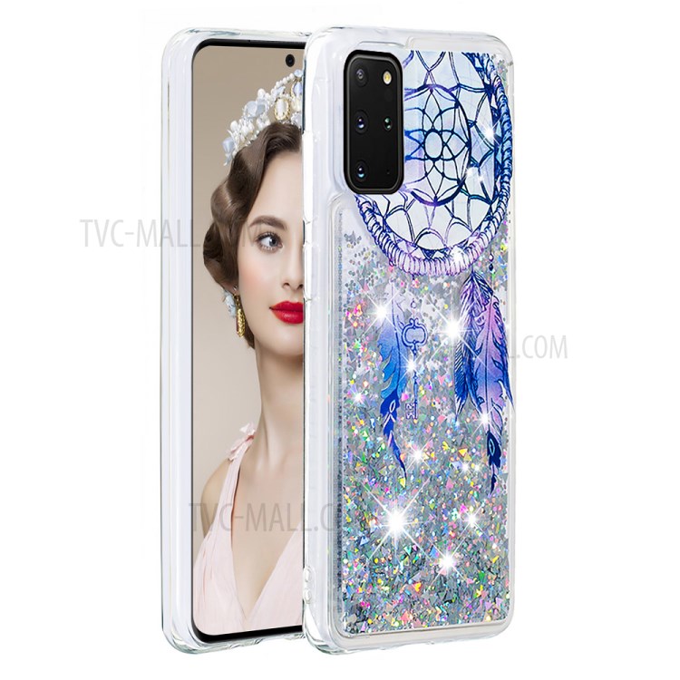 Liquid Glitter Powder Quicksand Patterned TPU Cover for Samsung Galaxy S20 Plus - Dream Catcher-2