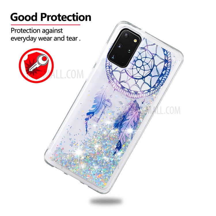 Liquid Glitter Powder Quicksand Patterned TPU Cover for Samsung Galaxy S20 Plus - Dream Catcher-4