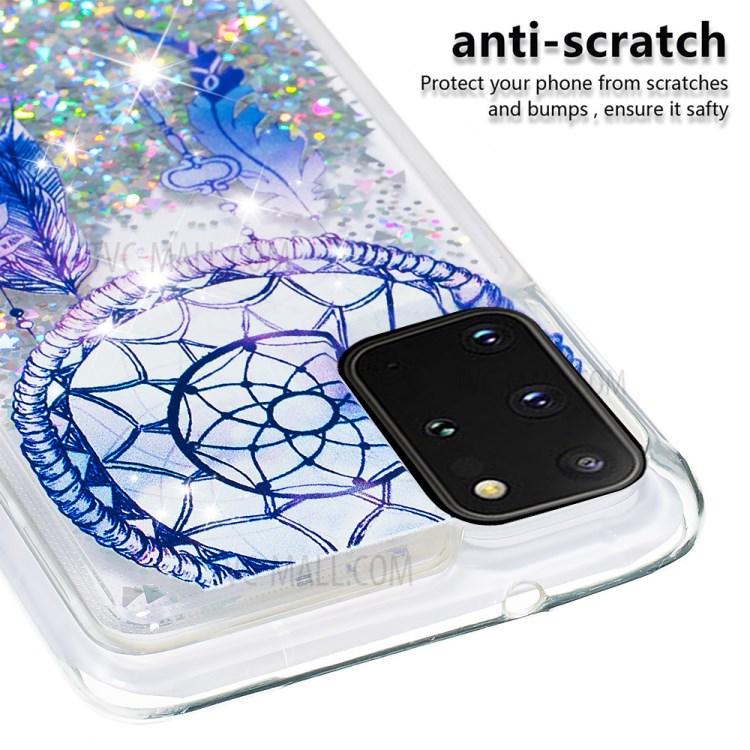 Liquid Glitter Powder Quicksand Patterned TPU Cover for Samsung Galaxy S20 Plus - Dream Catcher-5