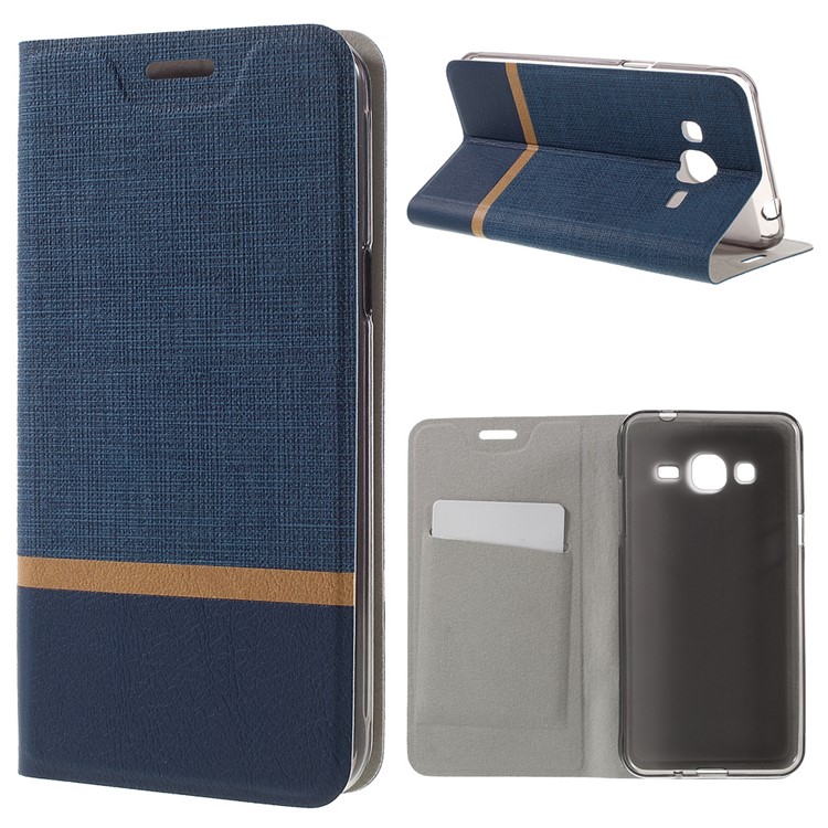 

Cross Texture Protective Leather Phone Case for Samsung Galaxy J3 / J3 (2016) - Dark Blue