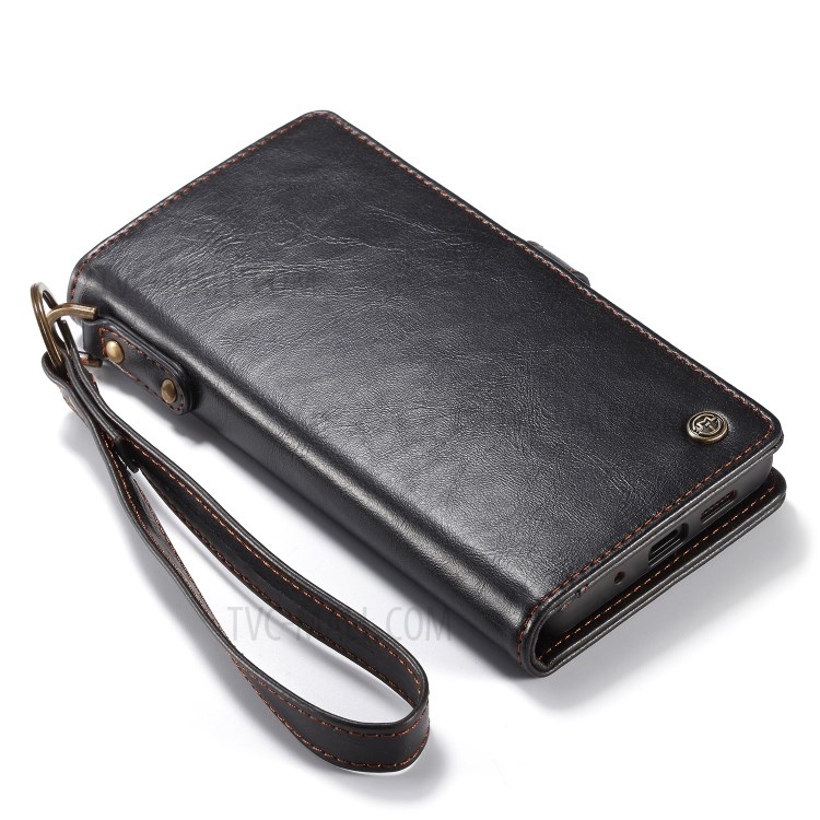 CASEME Qin Series Detachable 2-in-1 Split Leather Wallet Flip Cover for Samsung Galaxy S20 - Black-18