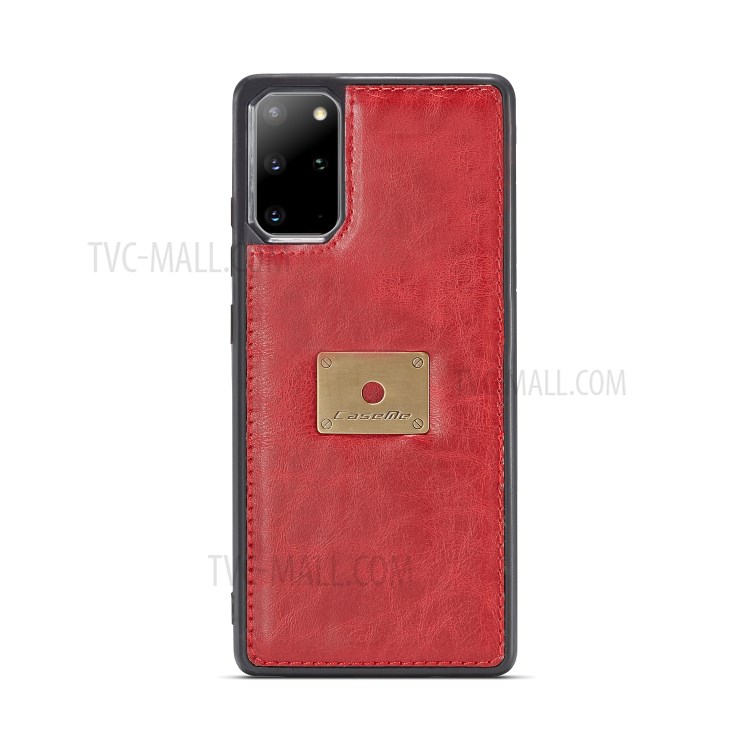 CASEME Qin Series Detachable 2-in-1 Split Leather Phone Shell for Samsung Galaxy S20 Plus - Red-11
