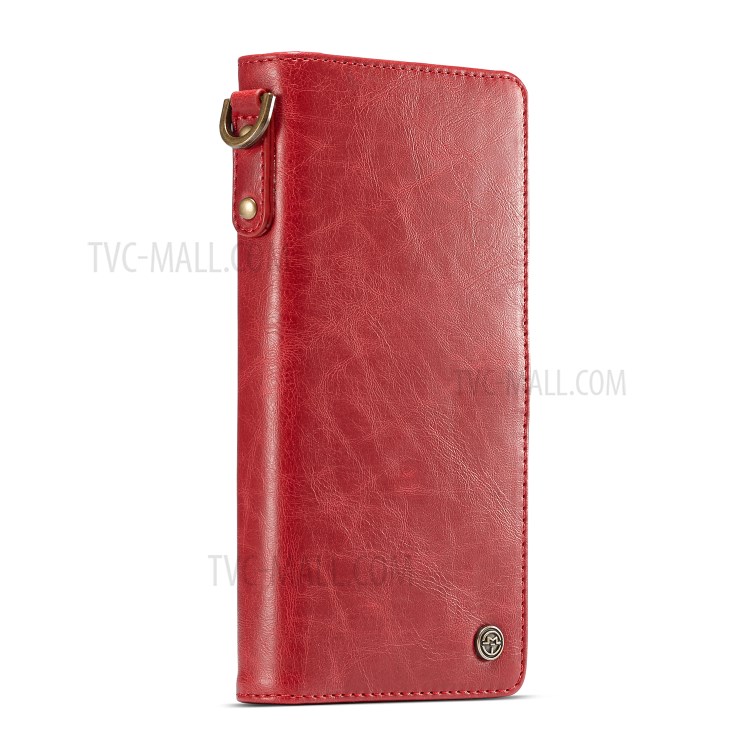 CASEME Qin Series Detachable 2-in-1 Split Leather Phone Shell for Samsung Galaxy S20 Plus - Red-8