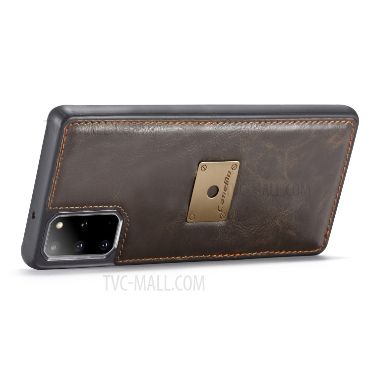 Shell CASEME Serie Qin Staccabile 2-in-1 Spaccato Del Cuoio Del Telefono Per La Galassia S20 Inclusa - Marrone-10