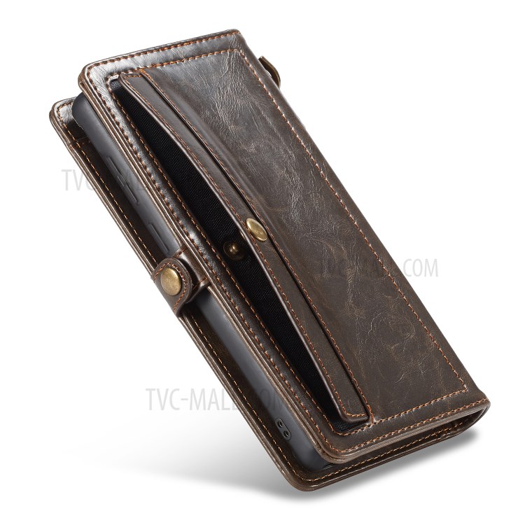 Shell CASEME Serie Qin Staccabile 2-in-1 Spaccato Del Cuoio Del Telefono Per La Galassia S20 Inclusa - Marrone-12