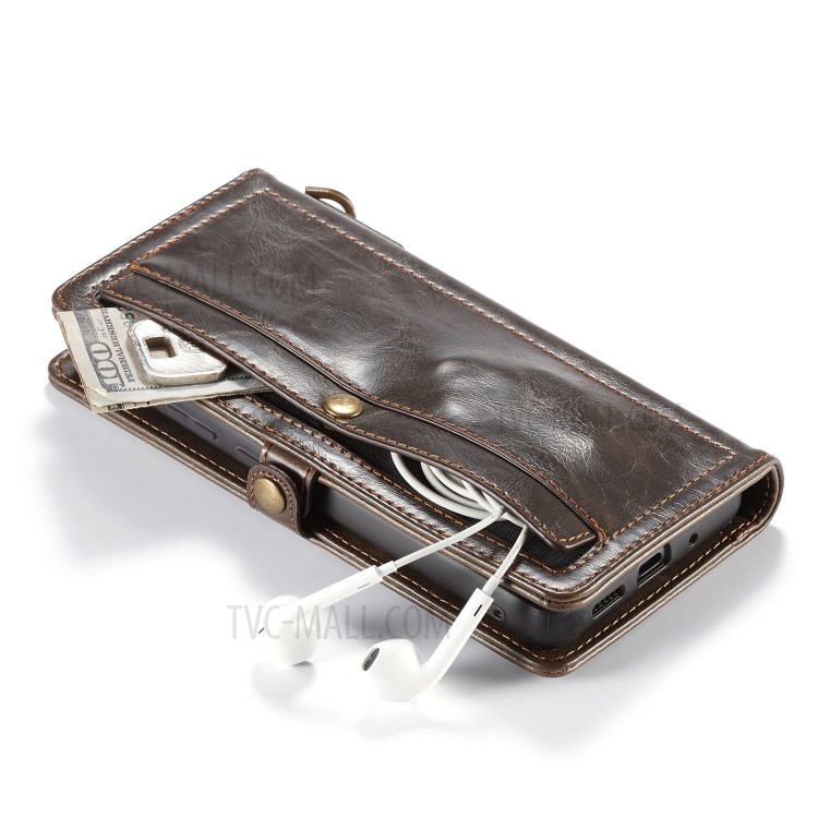 Shell CASEME Serie Qin Staccabile 2-in-1 Spaccato Del Cuoio Del Telefono Per La Galassia S20 Inclusa - Marrone-15
