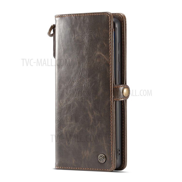 Shell CASEME Serie Qin Staccabile 2-in-1 Spaccato Del Cuoio Del Telefono Per La Galassia S20 Inclusa - Marrone-5