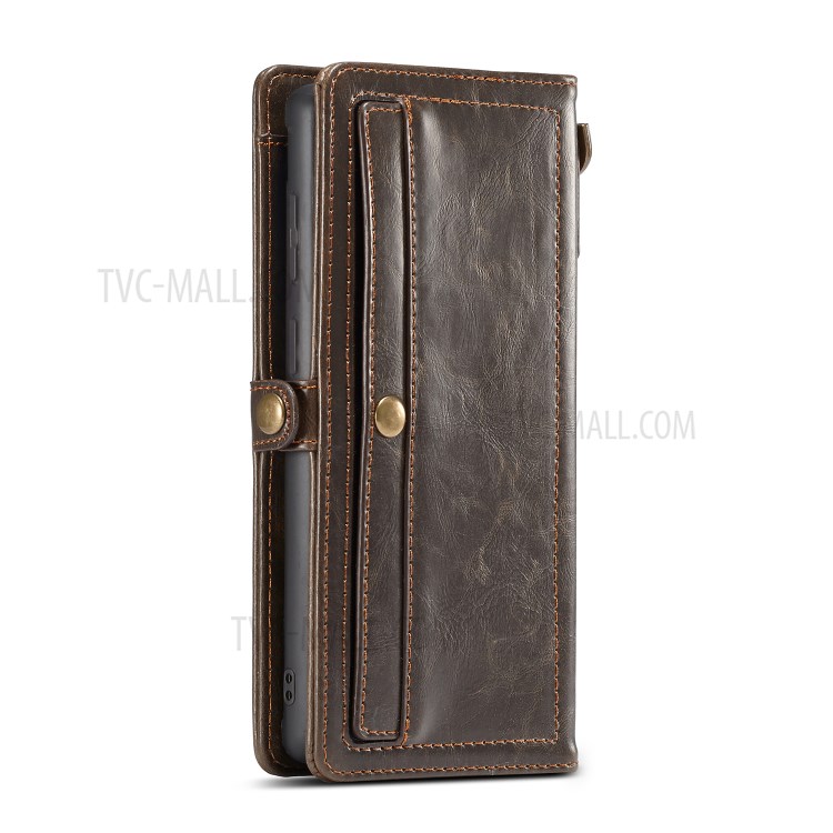 Shell CASEME Serie Qin Staccabile 2-in-1 Spaccato Del Cuoio Del Telefono Per La Galassia S20 Inclusa - Marrone-9