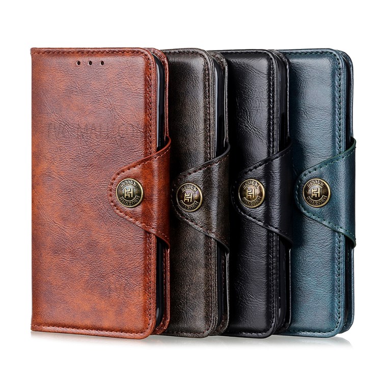 Wallet Stand Flip Leather Case Phone Cover for Samsung Galaxy A70e - Brown-10