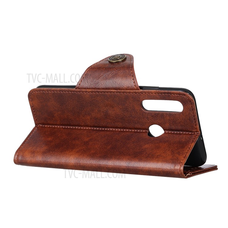 Wallet Stand Flip Leather Case Phone Cover for Samsung Galaxy A70e - Brown-8