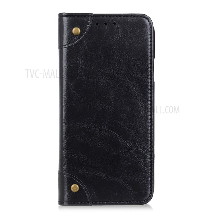 Auto-absorbed Leather Wallet Phone Case with Stand Shell for Samsung Galaxy A70e - Black-4