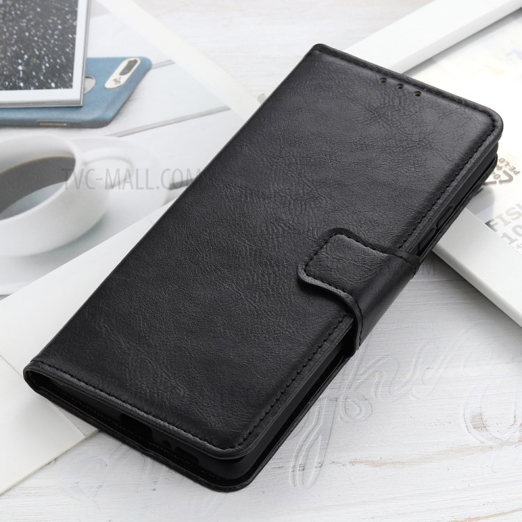 For Samsung Galaxy S20 Crazy Horse Texture Leather Mobile Phone Case with Wallet Stand - Black-10