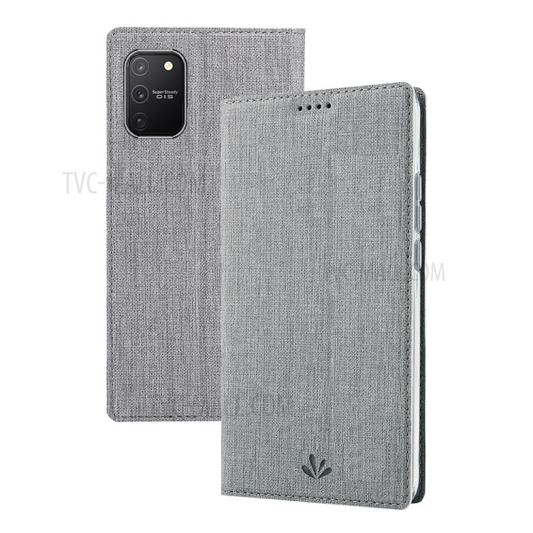 VILI DMX Cross Skin Leather Shell Case for Samsung Galaxy A91/S10 Lite - Grey-9