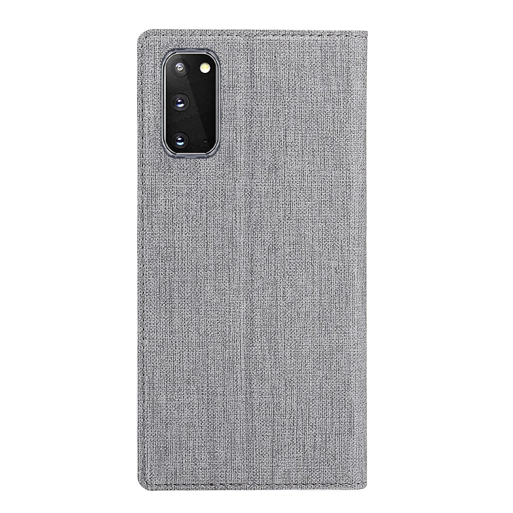 VILI DMX Cross Skin Leather Shell Case for Samsung Galaxy S20 - Grey-7