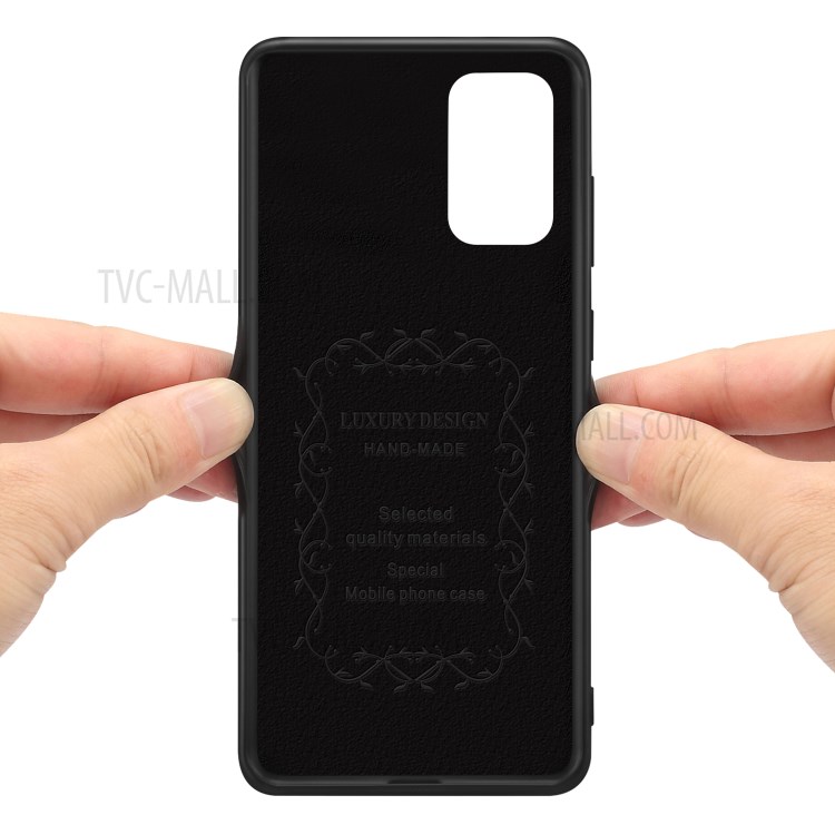DENIOR Card Holder Kickstand Leather Coated TPU Case for Samsung Galaxy S20 Plus - Brown-5