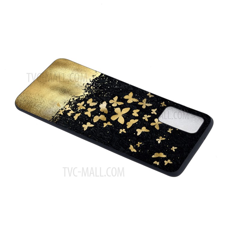 Pattern Printing Matte Soft TPU Protective Case for Samsung Galaxy A71 - Gold Butterflies-5