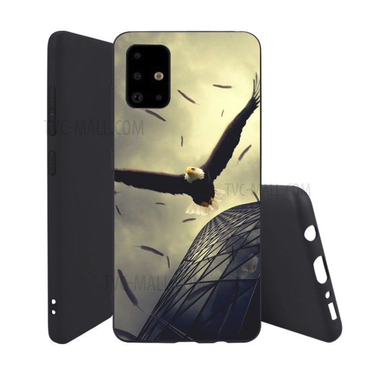 Pattern Printing Matte Soft TPU Protective Case for Samsung Galaxy A71 A715 - Eagle-1