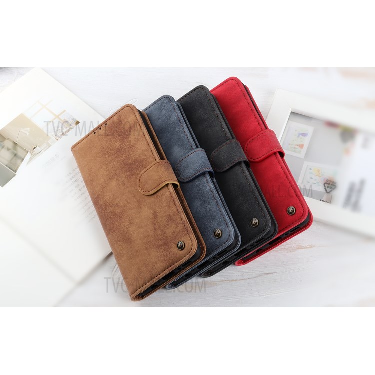 Magnetic Leather Wallet Protective Shell Cover for Samsung Galaxy S20 Plus - Black-11