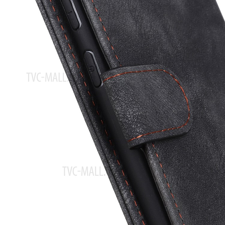 Magnetic Leather Wallet Protective Shell Cover for Samsung Galaxy S20 Plus - Black-7