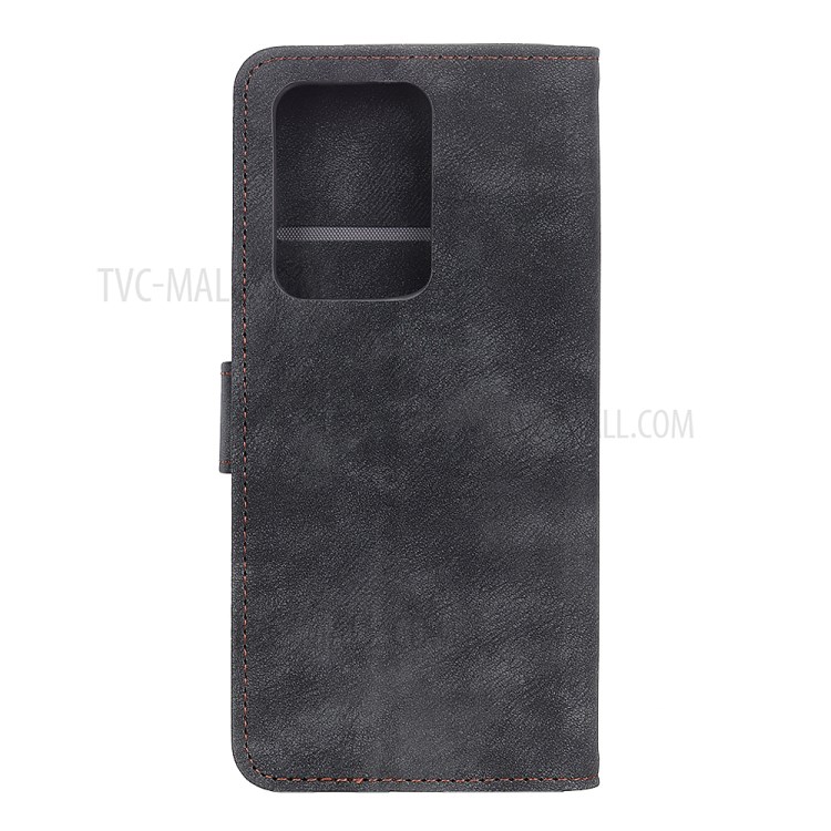 Magnetic Leather Wallet Protective Shell Cover for Samsung Galaxy S20 Plus - Black-8