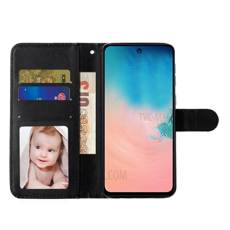Cassa Del Telefono Raccoglitore Della Copertura Del Cuoio Modellato Decorazione Punto Luminoso Per La Galassia S20 Ultra - Gatto-7