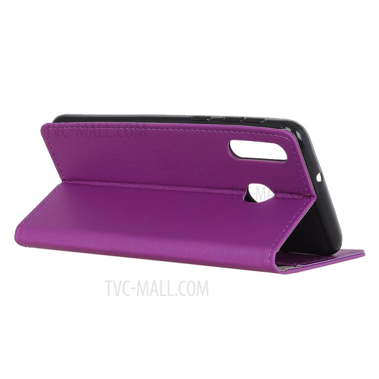 PU Leather Wallet Stand Phone Shell for Samsung Galaxy A70e - Purple-4