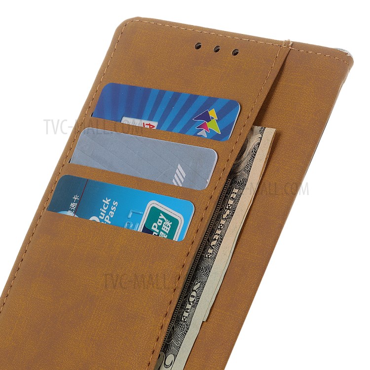 Wallet Stand Flip Leather Phone Cover for Samsung Galaxy A11 - Black-11