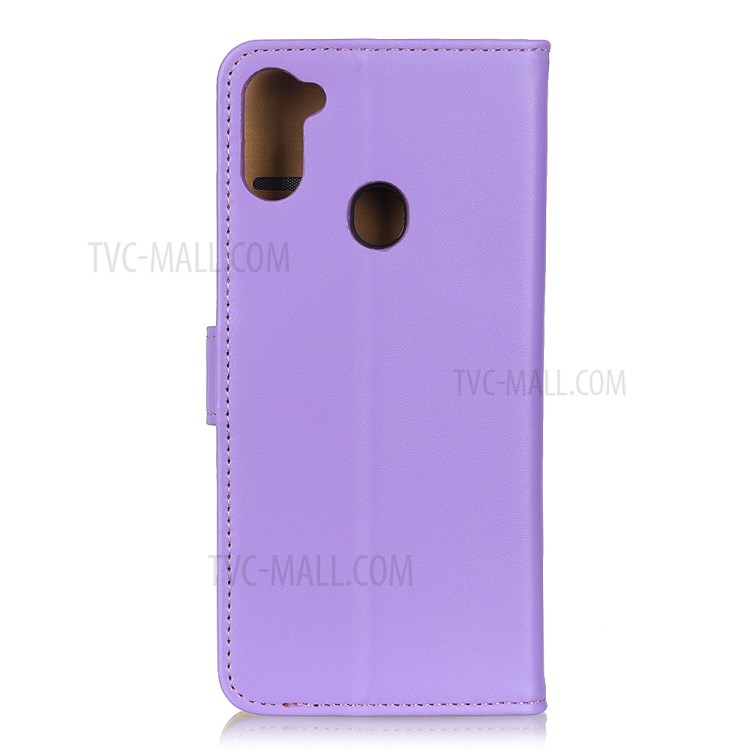 Carteira Estande Aleta Tampa Do Telefone De Couro Para Samsung Galaxy A11 - Roxa-8