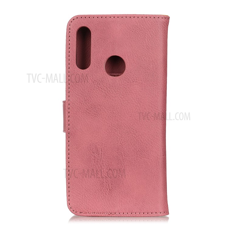 KHAZNEH Wallet Stand Flip Leather Cell Phone Shell for Samsung Galaxy A70e - Pink-2