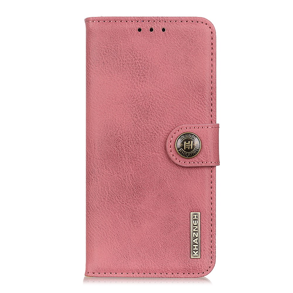 KHAZNEH Wallet Leather Stand Case for Samsung Galaxy A41 - Pink-4