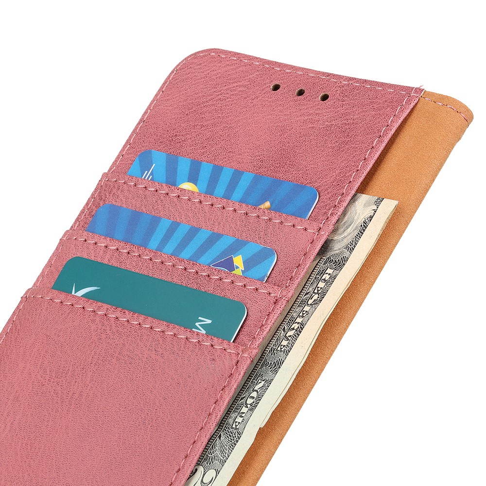 KHAZNEH Wallet Leather Stand Case for Samsung Galaxy A41 - Pink-7