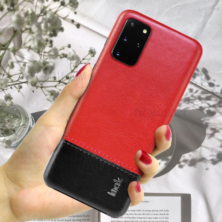IMAK Ruiyi Series Leather Skin Hard PC Case for Samsung Galaxy S20+ 5G - Red-6