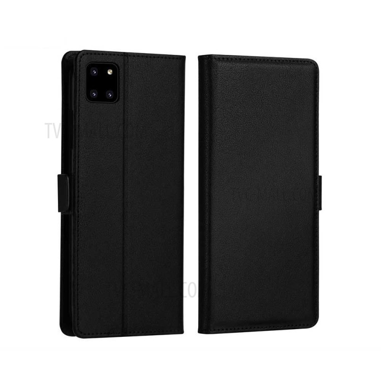 DZGOGO Milo Series Wallet Leather Phone Shell for Samsung Galaxy A81/Note 10 Lite - Black-1